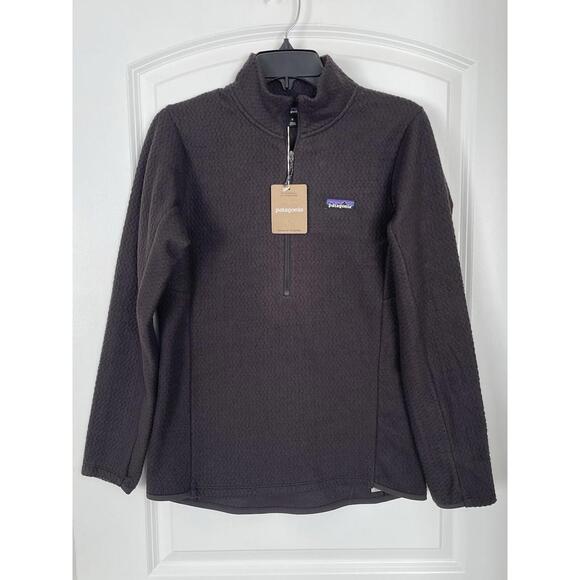 New Patagonia R1 Air Zip-Neck Fleece Pullover Womens Size Medium Black NWT - Picture 2 of 6